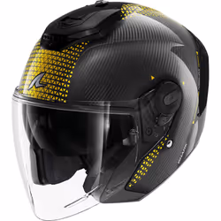 Shark RS Jet Carbon Ikonik Casque jet, noir-or, taille L pour Hommes