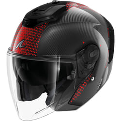 Shark RS Jet Carbon Ikonik Casque jet, noir-rouge, taille XL pour Hommes