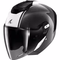 Shark RS Jet Carbon Skin Casque jet, noir-blanc, taille 2XL pour Hommes