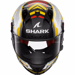 Shark Aeron GP Replica Raul Fernandez Signature Casque, noir-blanc-jaune, taille L pour Hommes