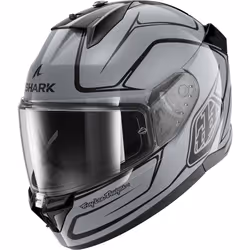 Shark D-Skwal 3 Drone Casque, noir-argent, taille XS pour Hommes