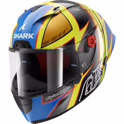Shark Race-R Pro GP Replica Cam Petersen Casque, gris-bleu-jaune, taille L pour Hommes