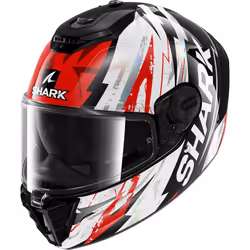 Shark Spartan RS Hibolt Casque, noir-blanc-rouge, taille 2XL pour Hommes