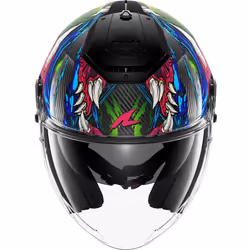 Shark RS Jet Carbon Shaytan Casque jet, charbon-rouge-vert-bleu, taille 2XL pour Hommes - Vue supplémentaire 4
