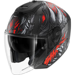 Shark RS Jet Carbon Shaytan Casque jet, charbon-rouge, taille M pour Hommes