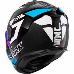 Shark Spartan GT Pro Carbon Zarco Track Racer Casque, blanc-charbon-bleu, taille L pour Hommes