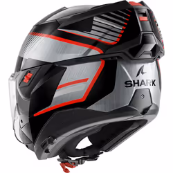 Shark Oxo Sikter Casque, noir-rouge-argent, taille M pour Hommes