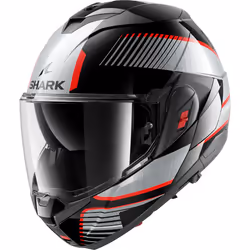 Shark Oxo Sikter Casque, noir-rouge-argent, taille XL pour Hommes