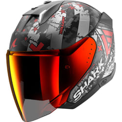 Shark Skwal i3 Jet Hellcat Casque jet, noir-blanc-rouge, taille L pour Hommes
