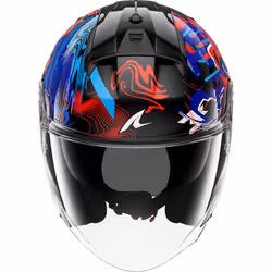 Shark Skwal Jet Pranz Casque jet, noir-charbon-rouge-bleu, taille M pour Hommes