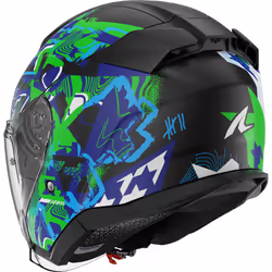 Shark Skwal Jet Pranz Casque jet, noir-blanc-vert-bleu, taille 2XL pour Hommes - Vue supplémentaire 4
