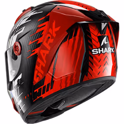 Shark Aeron Edgy Casque en carbone, gris-charbon-rouge, taille XL pour Hommes
