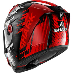 Shark Aeron Edgy Casque en carbone, gris-charbon-rouge, taille XL pour Hommes