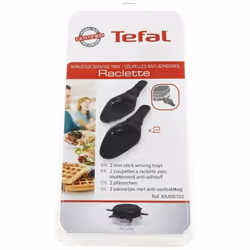 Lot de 2 Coupelles avec revêtement anti-adhésif raclette, gril, Wok TEFAL Manche thermoplastique : préserve des brûlures Revê ...
