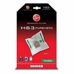 H63 boite de 4 sacs pure Hepa SPRINT FREESPACE FLASH FREESPACE GREENRAY pour aspirateur HOOVER 35600536, 09200245 Appareils c ...