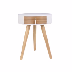 Table de chevet Nora 1 tiroir Blanc