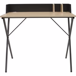 Bureau droit adulte BRICE - L 90 x P 50 x H 84 cm - Métal Noir mat - CMP