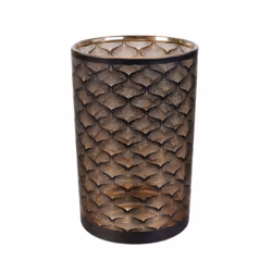 The Home Deco Factory - Vase design en verre Aster - H. 20 cm - Noir