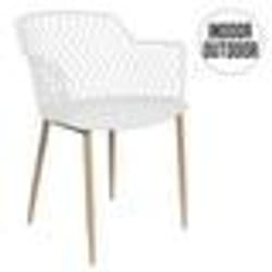 The Home Deco Factory - Fauteuil pour table de jardin design Malaga - Blanc