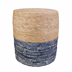 THE HOME DECO FACTORY Pouf Blue Lagoon M2 - Bleu