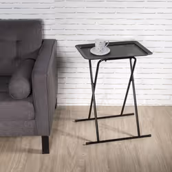 Table dappoint pliable - THE CONCEPT FACTORY - Zoé - Noir - Métal - Design contemporain
