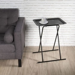 Table dappoint pliable - THE CONCEPT FACTORY - Zoé - Noir - Métal - Design contemporain