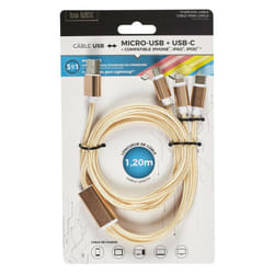Cmp Paris - Cable de charge type c iphone micro usb 3en1 HT1980 pour Smartphone