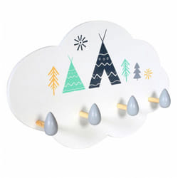 Porte-manteau forme nuage - l 34 cm x l 5,5 cm x h 22 cm - Livraison gratuite