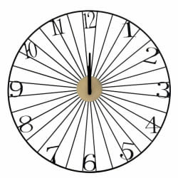 Paris Prix Horloge Murale Design Filaire - 50 cm - Noir