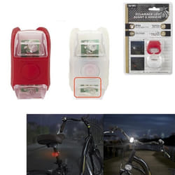 Eclairage LED Avant et Arrière 4 Lumens pour Vélo Trotinette 4.3X2.5X2.5cm IPX4 Piles incluses