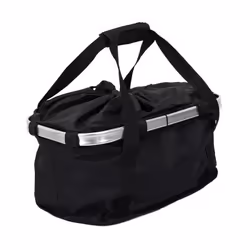 Panier Clipsable avec 2 Anses Vélo 42cm Noir