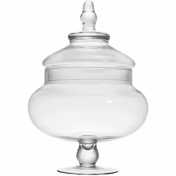 Bonbonnière sur pied - PARIS PRIX - 30 cm - Verre transparent - Élégante - Décorative