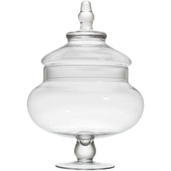 Bonbonnière sur pied - PARIS PRIX - 30 cm - Verre transparent - Élégante - Décorative