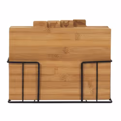 Lot de 4 Planches à Découper Socle 29cm Naturel
