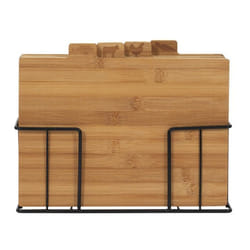 Lot de 4 Planches à Découper Socle 29cm Naturel