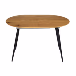 Table de Repas Extensible 120-160cm Naturel & Noir