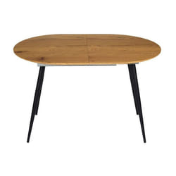 Table de Repas Extensible 120-160cm Naturel & Noir