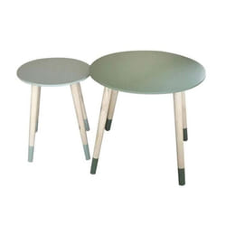 Lot De 2 Tables Gigognes bicolore 48cm Vert - Paris Prix