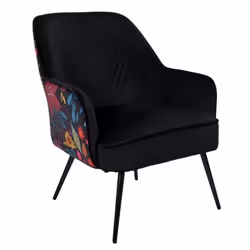 Fauteuil Design à Motifs olga 78cm Noir - Paris Prix