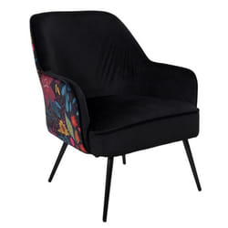 Fauteuil Design à Motifs olga 78cm Noir - Paris Prix