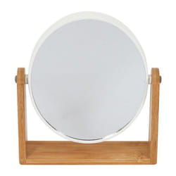 Miroir en Bambou Double Face 21cm Naturel
