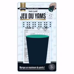 Jeu de Dés avec Gobelet Yams 8cm Noir