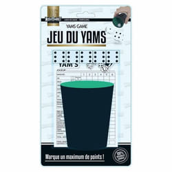 Jeu de Dés avec Gobelet Yams 8cm Noir