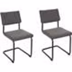 Lot de 2 Chaises Alban 84cm Gris Chiné
