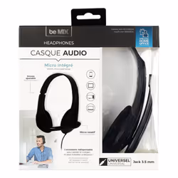 CMP IBERICA HT2075, Avec fil, Bureau/Centre d'appels, Casque, Noir