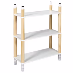 Étagère 3 Niveaux Enfant Crayon 77cm Blanc & Beige