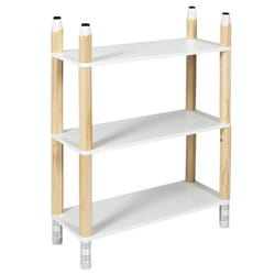 Étagère 3 Niveaux Enfant Crayon 77cm Blanc & Beige