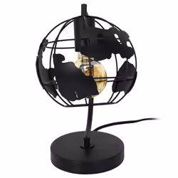 Lampe à Poser en Métal Globe 26cm Noir