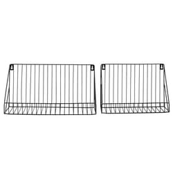 Lot de 2 Étagères Murales Filaire 40cm Noir