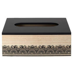 Boîte à Mouchoir Déco Mirage 24cm Noir